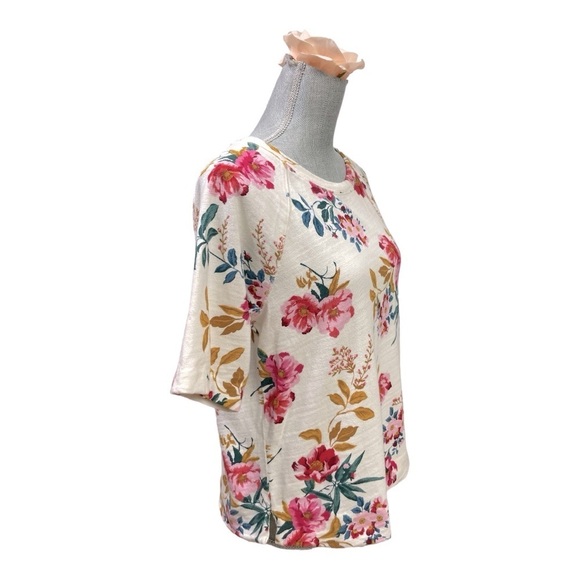 LOFT Women's All over Floral shirt size M - Picture 3 of 9